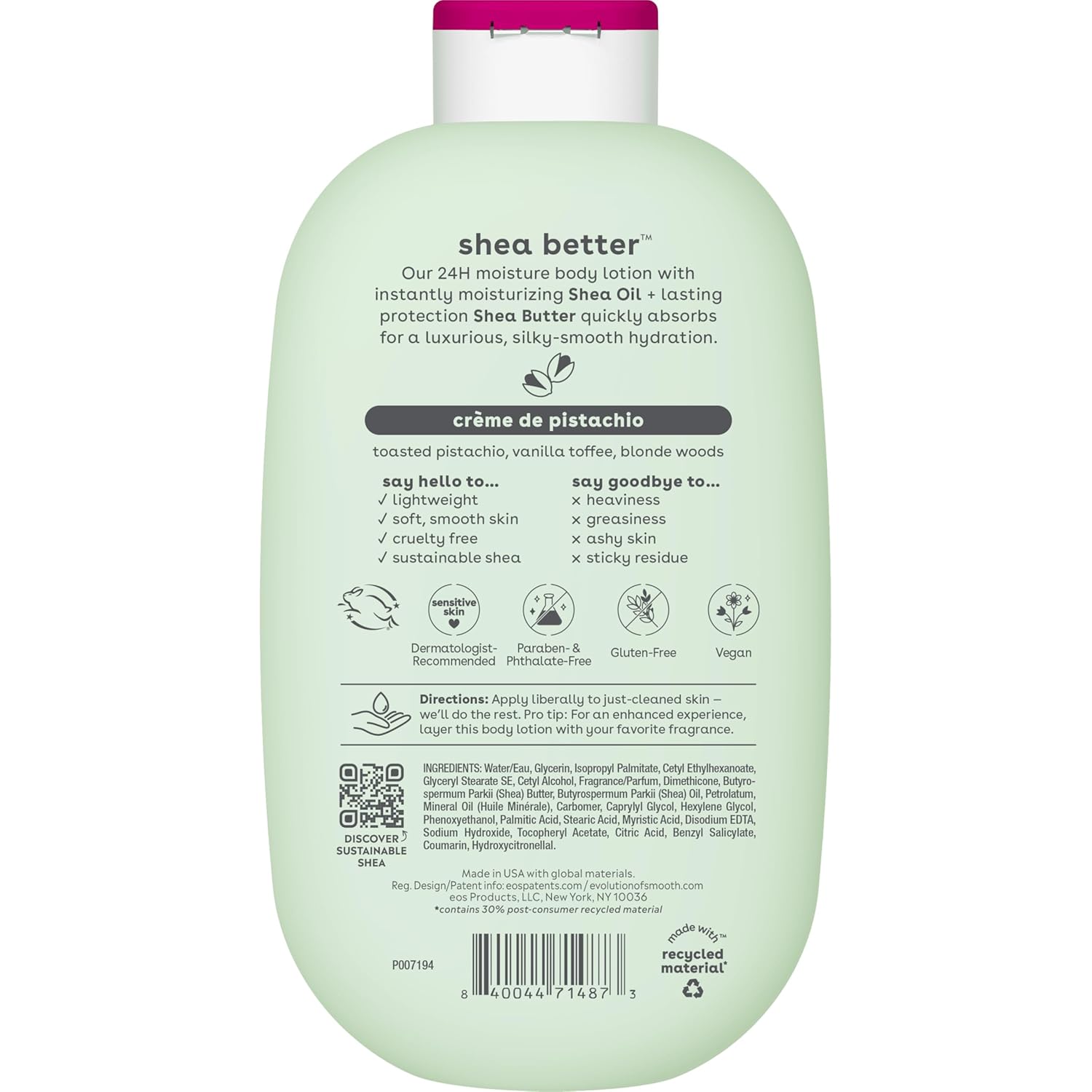 Loción Hidratante Shea Better – Crema de Pistacho