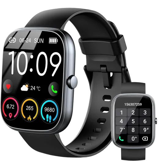 Reloj Inteligente Unisex Negro/Cuadrado