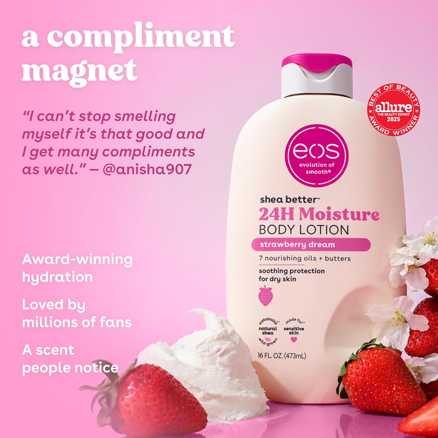Loción Hidratante Shea Better – Sueño de Fresa